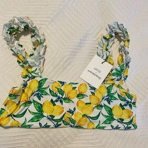 NWT Onia WeWoreWhat Lemon Swim Top